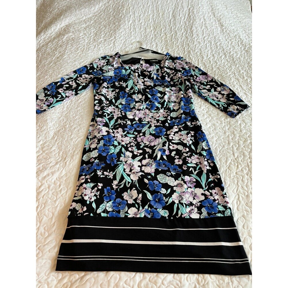 Liz Claiborne floral mid length 3/4 sleeve dress size medium